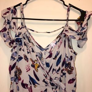 Floral maxi dress with dual straps